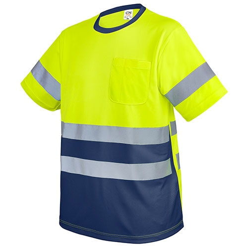 CAMISETA CON BOLSILLO Y BANDAS REFLECTANTES 