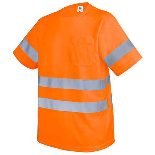 CAMISETA CON BOLSILLO Y BANDAS REFLECTANTES 