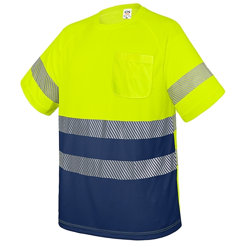 CAMISETA CON BOLSILLO Y BANDAS REFLECTANTES 