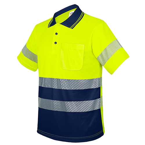 POLO SHIRT WITH POCKET AND ELASTIC REFLECTIVE BANDS “QVO”
