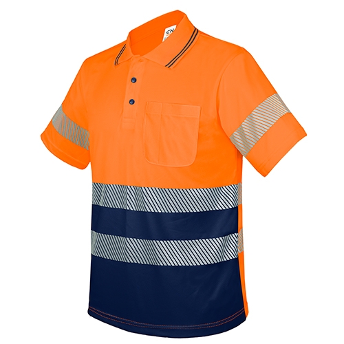 POLO SHIRT WITH POCKET AND ELASTIC REFLECTIVE BANDS “QVO”