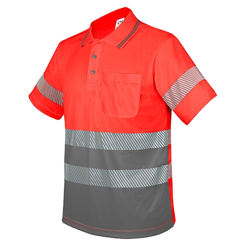 POLO SHIRT WITH POCKET AND ELASTIC REFLECTIVE BANDS “QVO”