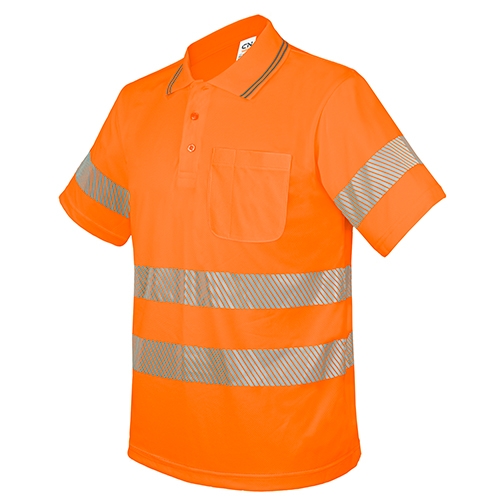 POLO SHIRT WITH POCKET AND ELASTIC REFLECTIVE BANDS “QVO”