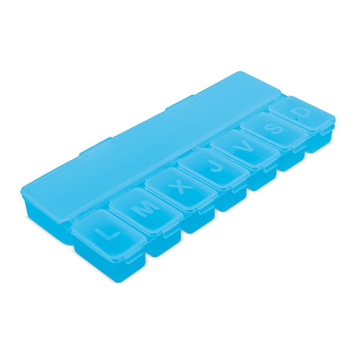 PASTILLERO 8 COMPARTIMENTOS "VRIX" Azul