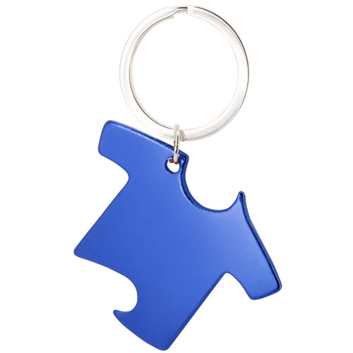 LLAVERO ALUMINIO ABRIDOR CAMISETA Azul