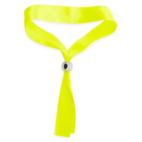 PULSERA BOLITA AJUSTABLE "METROPOL" Amarillo Fluor