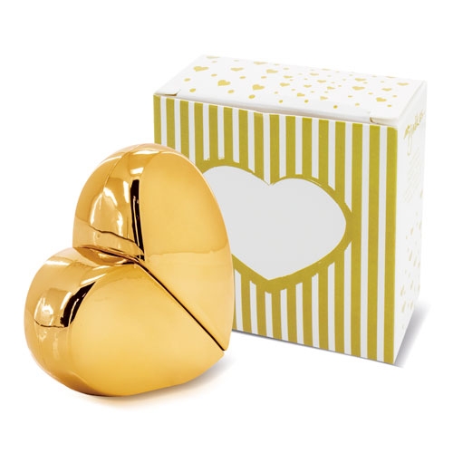 PERFUMADOR CORAZON SIN PERFUME "DALIA" Oro