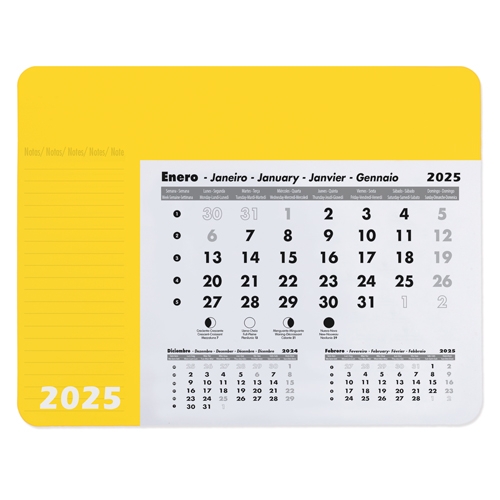 ALFOMBRILLA CALENDARIO "DENNIS" Amarillo