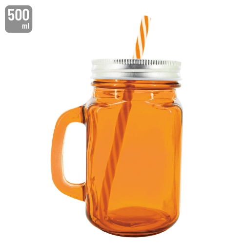 JARRA CRISTAL COLORS "BRISTI" Naranja