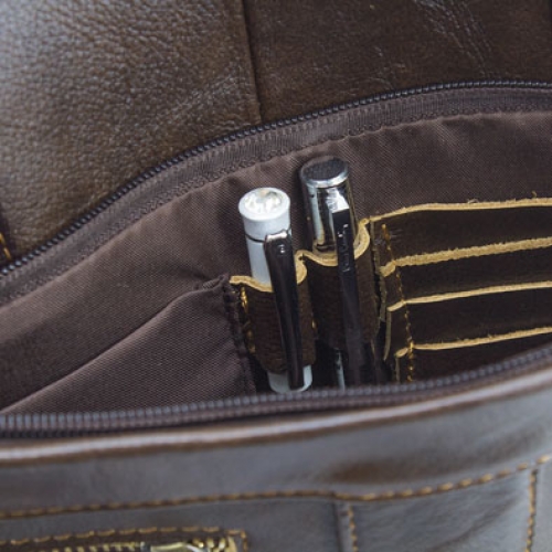 LEATHER SUITCASE PIERRE DELONE "NARBONA"