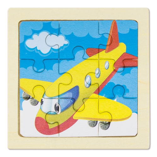 SET OF 5 NATURAL WOOD PUZZLES "JUNIOR"