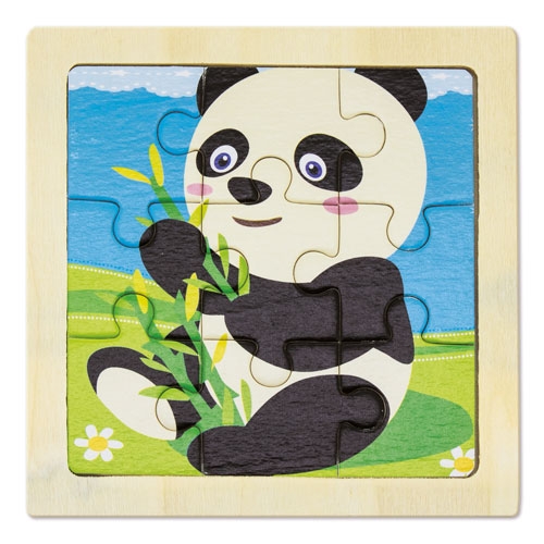 SET OF 5 NATURAL WOOD PUZZLES "JUNIOR"