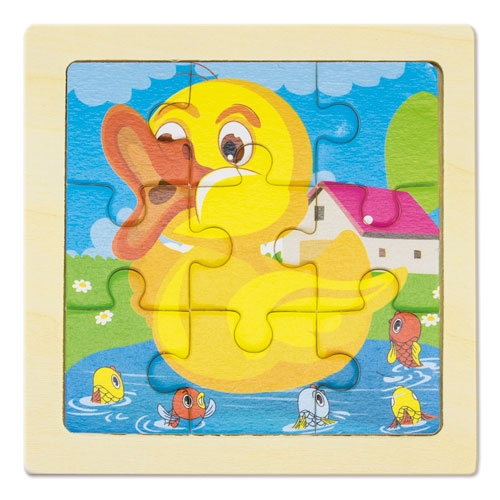 SET OF 5 NATURAL WOOD PUZZLES "JUNIOR"
