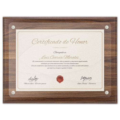 MARCO DE MADERA DIPLOMA A4 