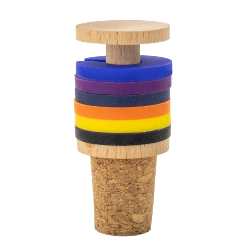 TAPÓN CORCHO Y MADERA CON ANILLAS IDENTIFICADORAS PARA COPAS “TRIANA”