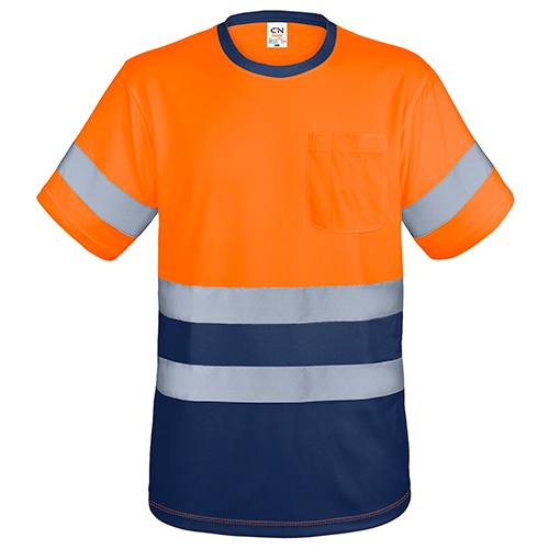 CAMISETA CON BOLSILLO Y BANDAS REFLECTANTES 