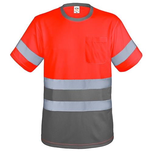 T-SHIRT WITH POCKET AND REFLECTIVE BANDS "KRZ"