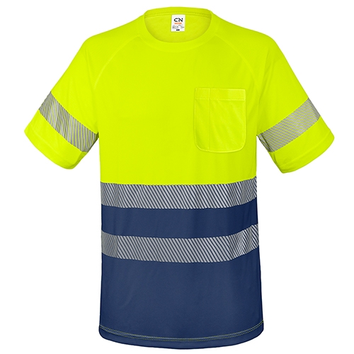 CAMISETA CON BOLSILLO Y BANDAS REFLECTANTES 