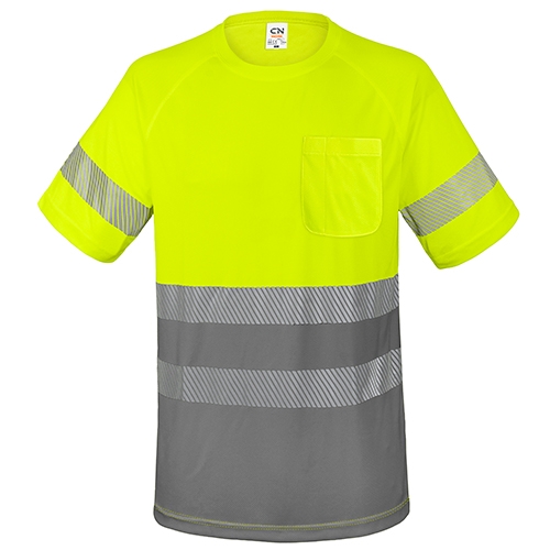 CAMISETA CON BOLSILLO Y BANDAS REFLECTANTES 