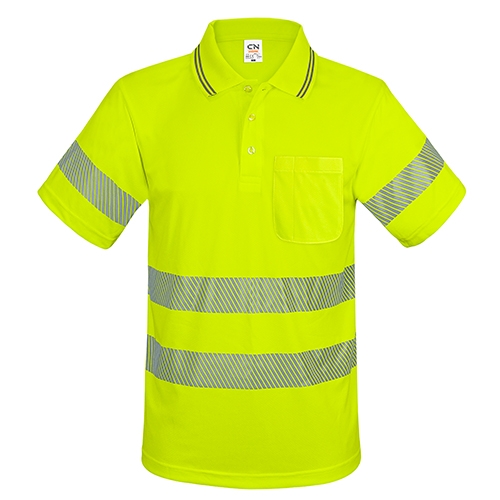 POLO SHIRT WITH POCKET AND ELASTIC REFLECTIVE BANDS “QVO”