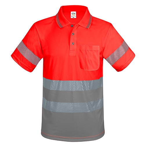 POLO SHIRT WITH POCKET AND ELASTIC REFLECTIVE BANDS “QVO”