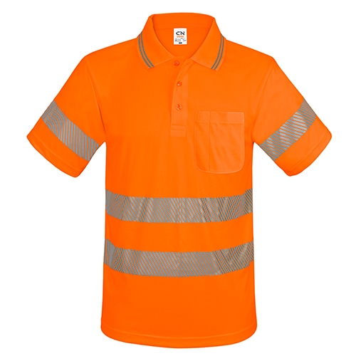 POLO SHIRT WITH POCKET AND ELASTIC REFLECTIVE BANDS “QVO”