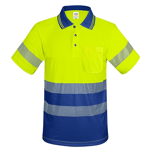POLO SHIRT WITH POCKET AND ELASTIC REFLECTIVE BANDS “QVO”