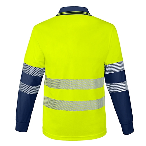 LONG-SLEEVED POLO SHIRT WITH POCKET AND REFLECTIVE BANDS “QVO”