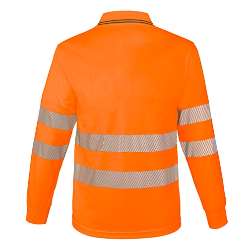 LONG-SLEEVED POLO SHIRT WITH POCKET AND REFLECTIVE BANDS “QVO”