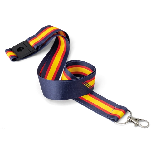 WIDE LANYARD WITH SPANISH FLAG “POLICIA”