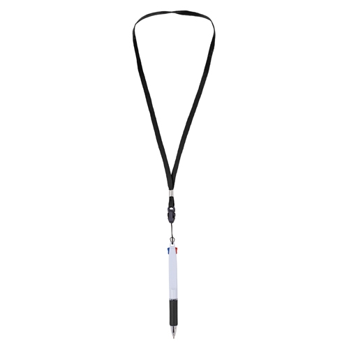 negro BOLÍGRAFO 2 COLORES CON LANYARD