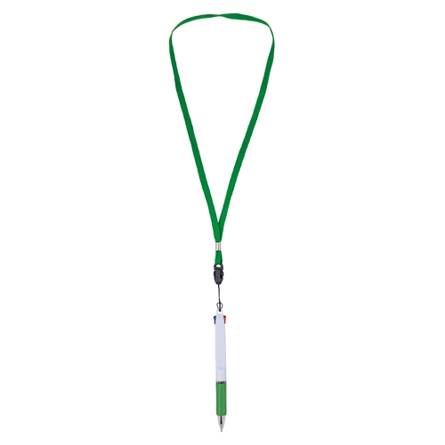 verde BOLÍGRAFO 2 COLORES CON LANYARD