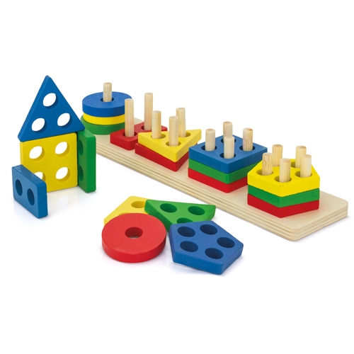 JUEGO DE MADERA BLOQUES GEOMÉTRICOS 