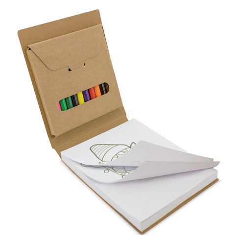 COLORING NOTEBOOK + 12 COLOURED PENCILS "PINTUR"